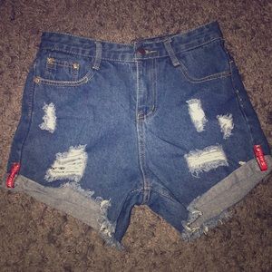 Denim shorts
